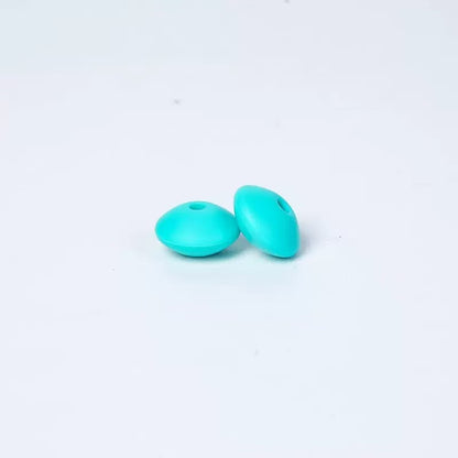 Solid Color Silicone Abacus Beads, Flat Lentil Silicone Beads for DIY Beadable Pens & Jewelry Making