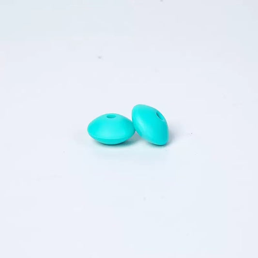 Solid Color Silicone Abacus Beads, Flat Lentil Silicone Beads for DIY Beadable Pens & Jewelry Making