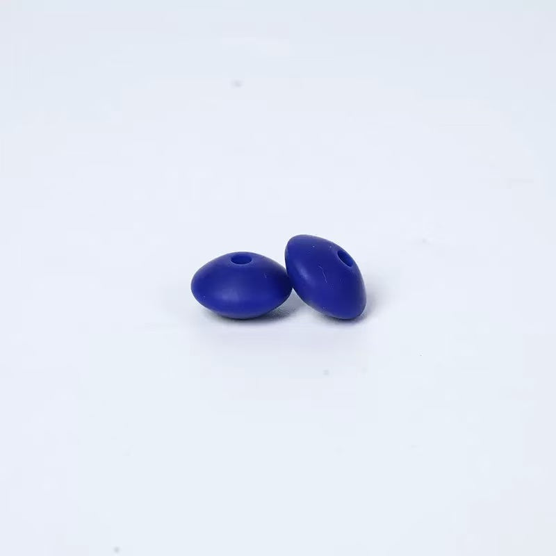Solid Color Silicone Abacus Beads, Flat Lentil Silicone Beads for DIY Beadable Pens & Jewelry Making