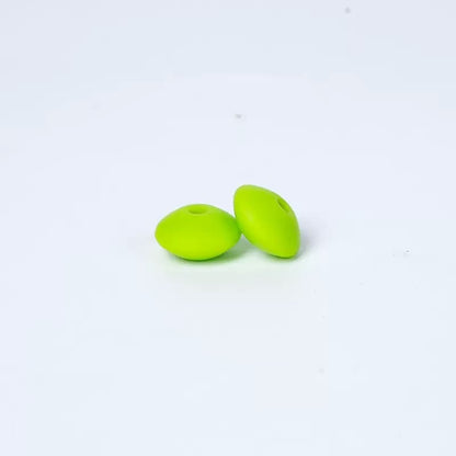 Solid Color Silicone Abacus Beads, Flat Lentil Silicone Beads for DIY Beadable Pens & Jewelry Making