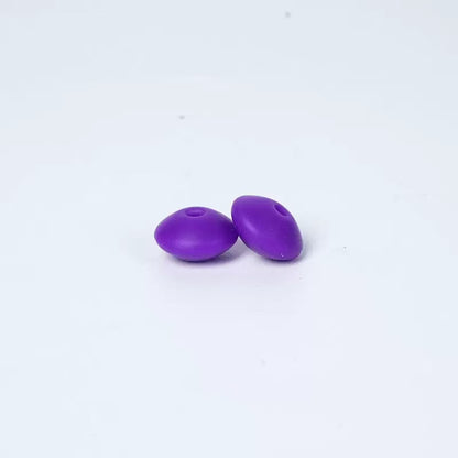 Solid Color Silicone Abacus Beads, Flat Lentil Silicone Beads for DIY Beadable Pens & Jewelry Making