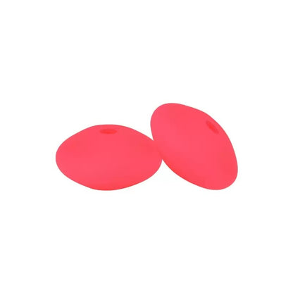 Solid Color Silicone Abacus Beads, Flat Lentil Silicone Beads for DIY Beadable Pens & Jewelry Making
