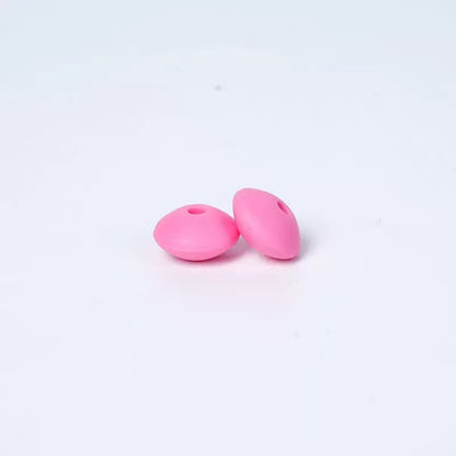 Solid Color Silicone Abacus Beads, Flat Lentil Silicone Beads for DIY Beadable Pens & Jewelry Making