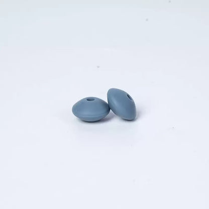 Solid Color Silicone Abacus Beads, Flat Lentil Silicone Beads for DIY Beadable Pens & Jewelry Making